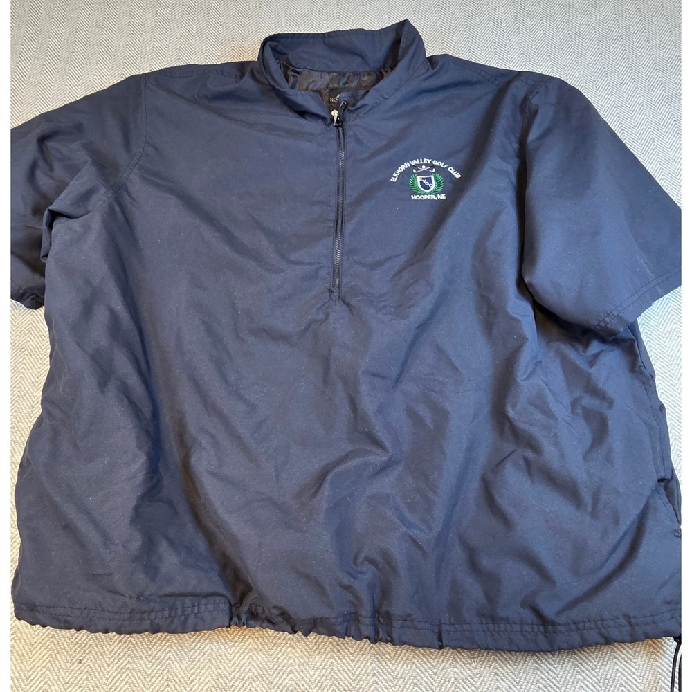 North End Mens XXL Navy Blue Short Sleeve Golf Windbreaker Elkhorn Valley GC
